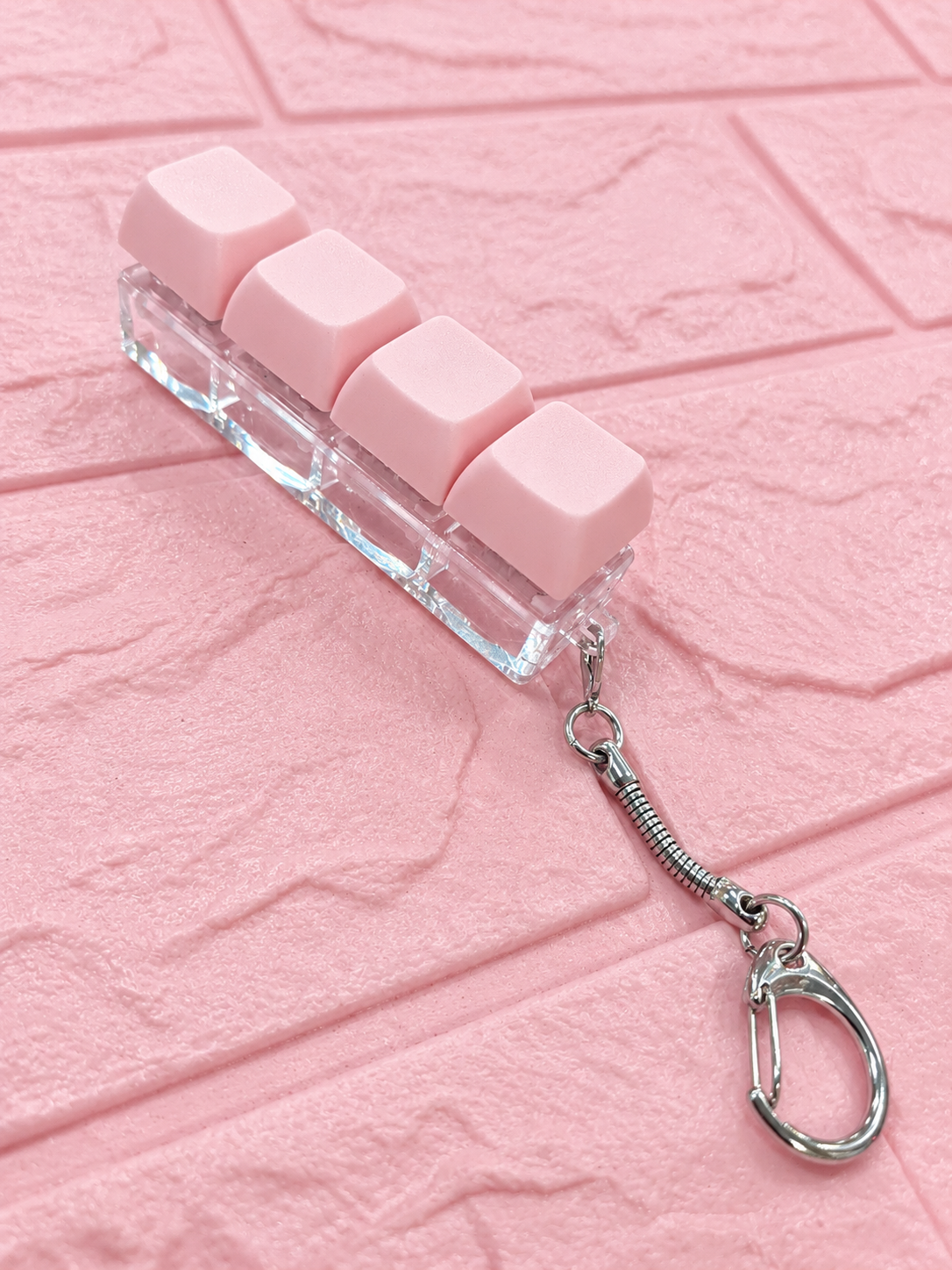 Four-Button Keyboard fidget key ring