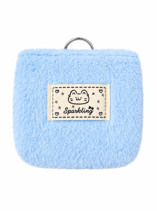 Blue small fluffy purse