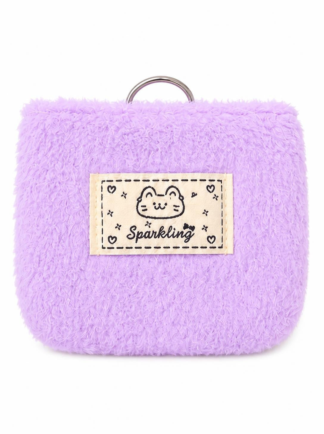 Purple small fluffy purse