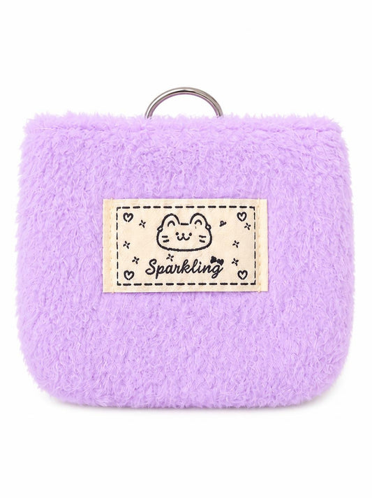 Purple small fluffy purse