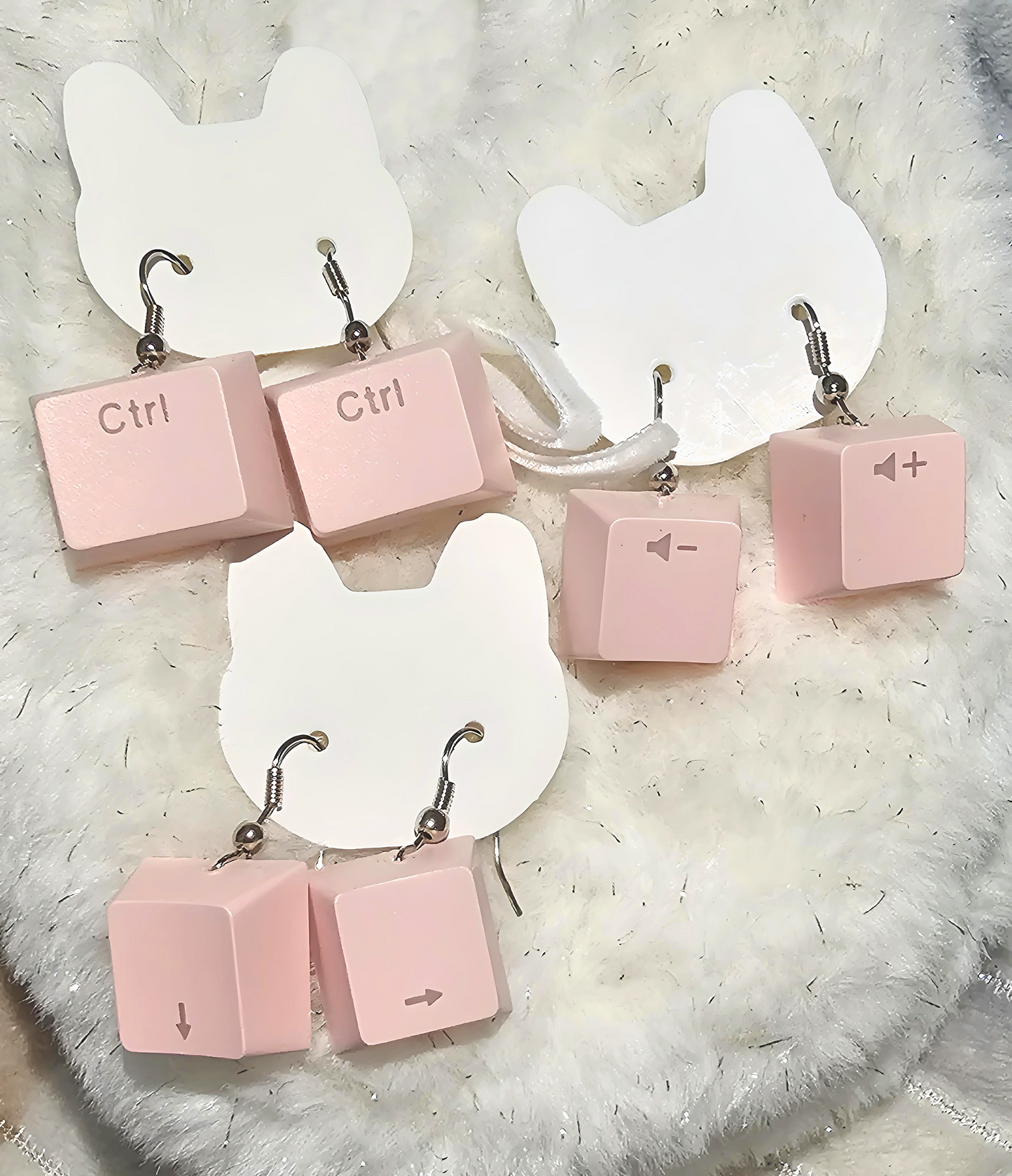 Pink Keyboard Earrings (CTRL)