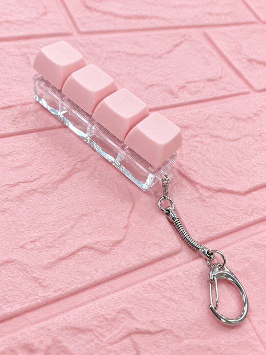 Four-Button Keyboard fidget key ring